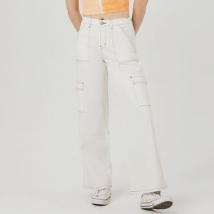 Twill Contrast-Trim Cargo Pants